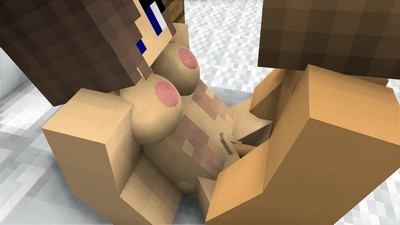 Сексуальная игра с квадратной девушкой в Майнкрафт